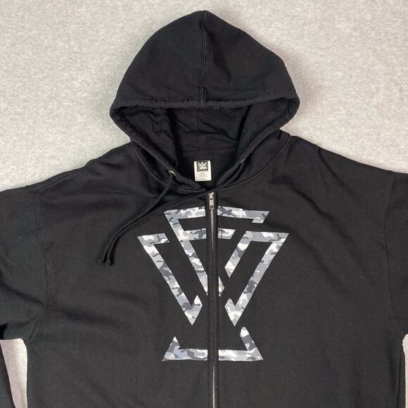 WWE Authentic Mens XXL Undisputed Era Camo Logo Full Zip Hoodie Sweatshirt - Picture 2 of 4